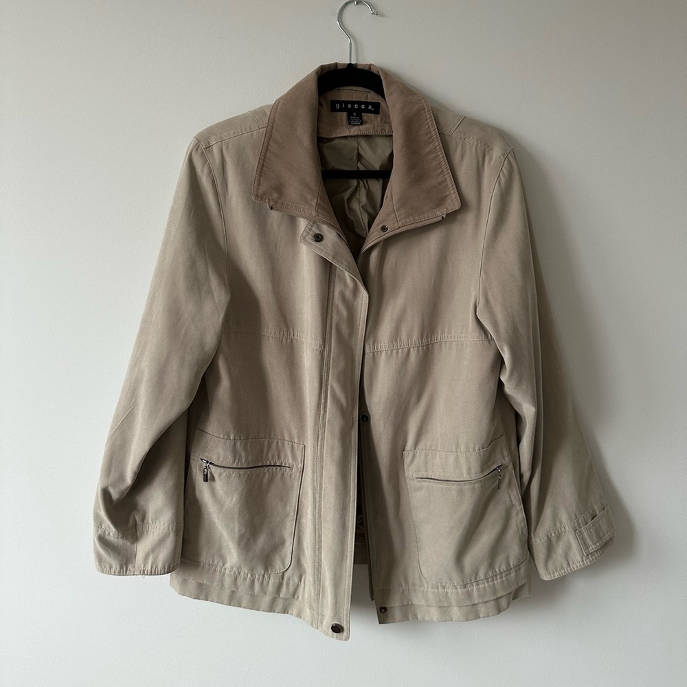 faux suede chore jacket